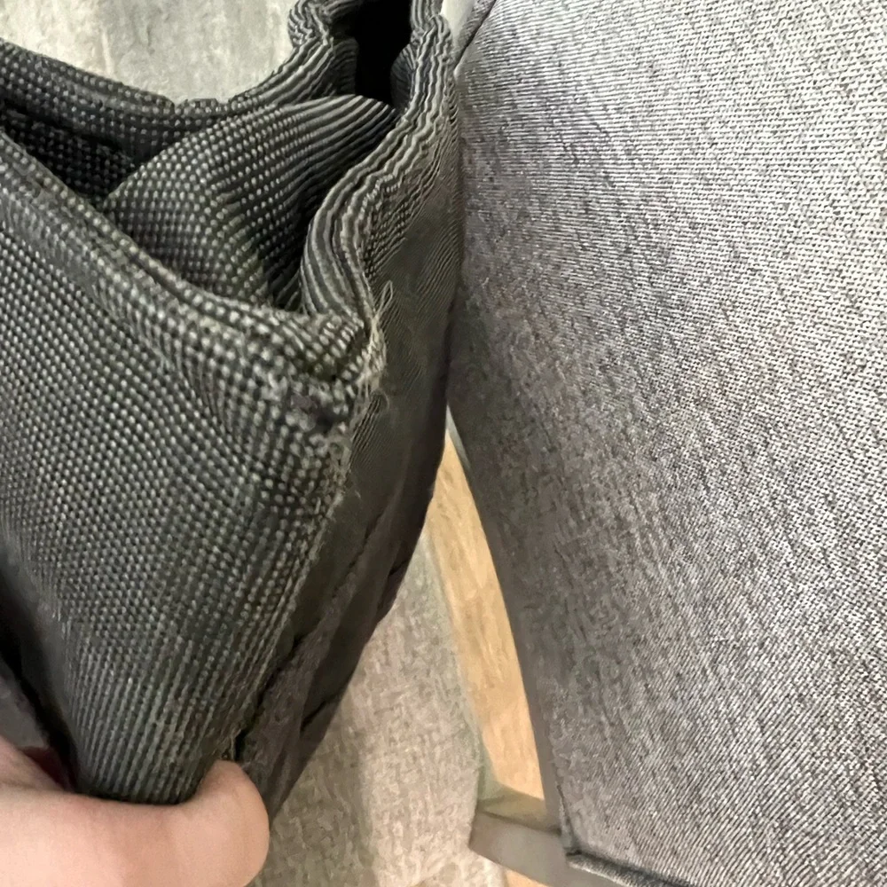 Hermes Herline Cotton MM Black and Gray Tote Bag 1990’s to 2000.